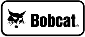 A black and white picture of the bobcat logo.