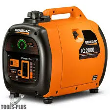 A generac portable generator is orange and black.