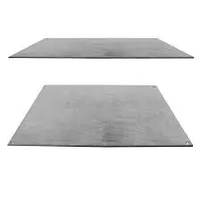 Two metal plates are shown side by side.