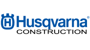 A logo of husqvarna construction company