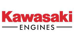 A red and white logo for kawasaki engines.