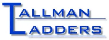 A blue and white logo for the hallmark ladder company.